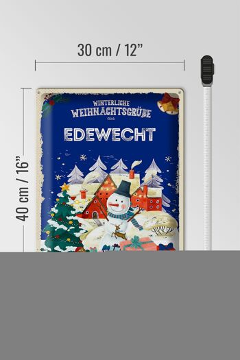 Plaque en tôle Salutations de Noël EDEWECHT cadeau 30x40cm 4