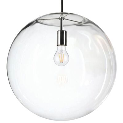 s.LUCE Orb 50 XL lampada da galleria cavo 5m sfera di vetro cromo trasparente