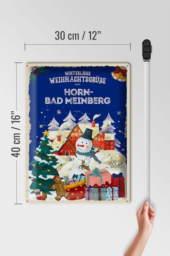 Plaque en tôle Vœux de Noël HORN-BAD MEINBERG cadeau 30x40cm 4