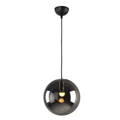 s.LUCE Orb 30 con lámpara colgante de vidrio ahumado oro negro