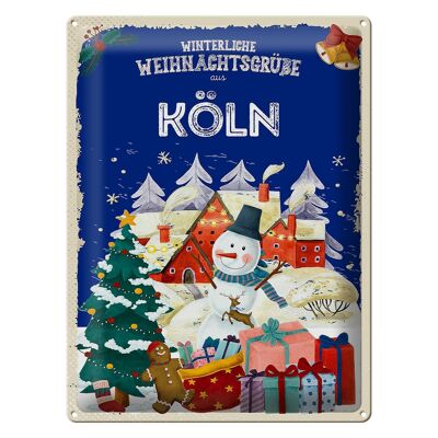 Blechschild Weihnachtsgrüße aus KÖLN Geschenk 30x40cm