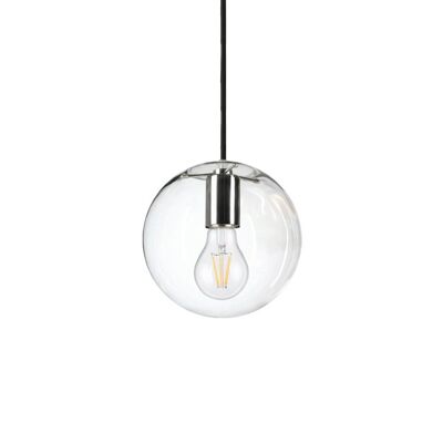 s.LUCE Orb 20 lámpara de galería 5m cable bola de cristal cromo transparente