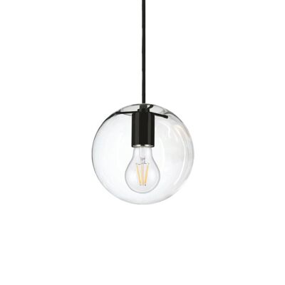 s.LUCE Orb 20 Galerie-Hängelampe 5m Kabel Glaskugel Klar Schwarz