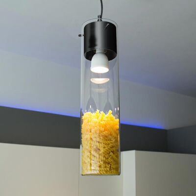 s.LUCE MyLight hanging lamp with cylinder 40cm black