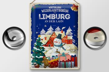 Plaque en tôle Vœux de Noël LIMBURG AN DER LAHN cadeau 30x40cm 2