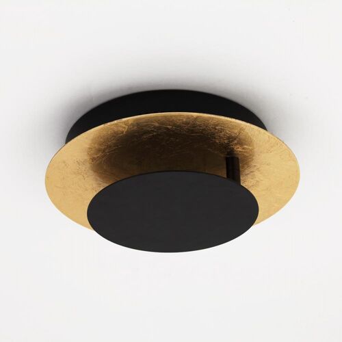 s.LUCE LED Wand- und Deckenlampe Plate Blattgold - Ø 30cm
