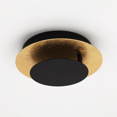 s.LUCE LED wall and ceiling lamp Plate gold leaf - Ø 30cm