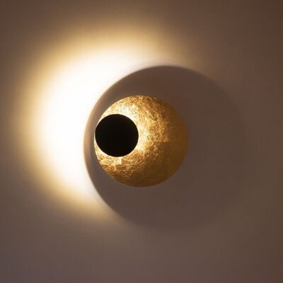 s.LUCE LED Wand- und Deckenlampe Plate Blattgold - Ø 45cm