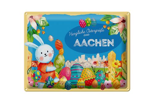 Blechschild Ostern Ostergrüße 40x30cm AACHEN Geschenk Fest