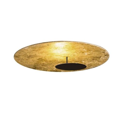 s.LUCE LED Deckenleuchte Plate Ø 60cm Blattgold