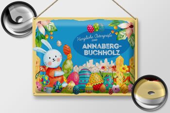 Plaque en tôle Pâques Salutations de Pâques 40x30cm ANNABERG-BUCHHOLZ cadeau 2