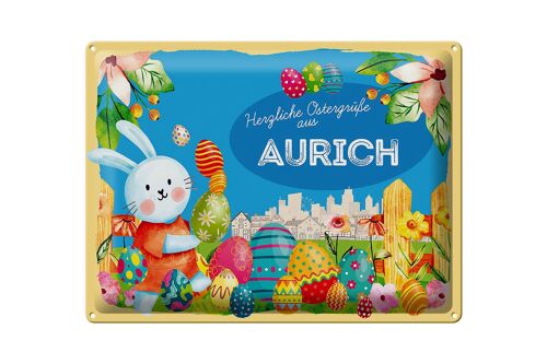 Blechschild Ostern Ostergrüße 40x30cm AURICH Geschenk Fest