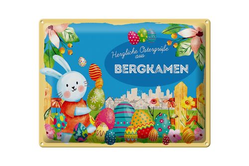 Blechschild Ostern Ostergrüße 40x30cm BERGKAMEN Geschenk