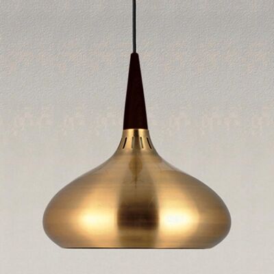 s.LUCE pendant lamp Chic 42 black gold-colored glossy
