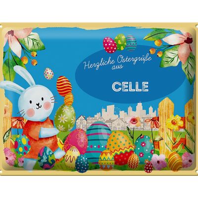 Tin sign Easter Easter greetings 40x30cm CELLE gift party