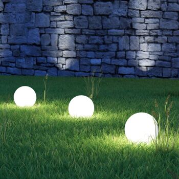 s.LUCE pro Globe Set Lampes boules de jardin » Set de 3 petits