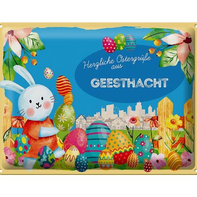 Blechschild Ostern Ostergrüße 40x30cm GEESTHACHT Geschenk