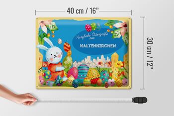 Plaque en tôle Pâques Salutations de Pâques 40x30cm KALTENKIRCHEN cadeau 4