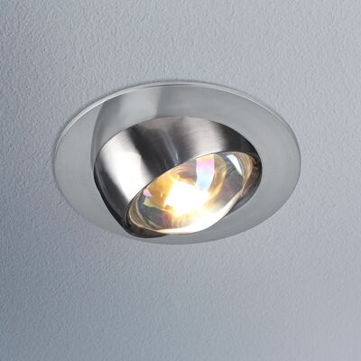 s.LUCE Proyector empotrable con lente de vidrio Ø 11cm aluminio cepillado (44959)