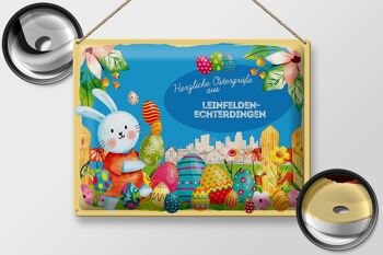 Plaque en tôle Pâques Salutations de Pâques 40x30cm LINEFELDEN-ECHTERDINGEN 2
