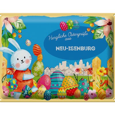 Targa in metallo Pasqua Auguri di Pasqua 40x30 cm Regalo NEU-ISENBURG