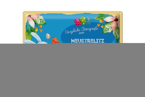 Blechschild Ostern Ostergrüße 40x30cm NEUSTRELITZ Geschenk