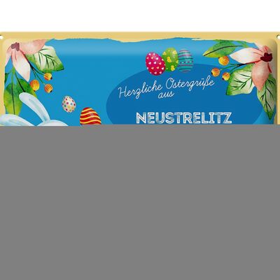 Cartel de chapa Pascua Saludos de Pascua 40x30cm Regalo NEUSTRELITZ