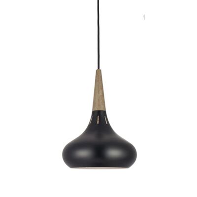 s.LUCE Chic 26 suspension élégante avec aspect bois noir
