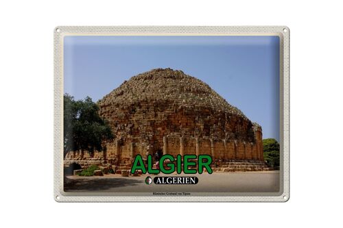 Blechschild Reise 40x30cm Algier Algerien Römisches Grabmal