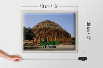 Plaque de voyage en étain 40x30cm, alger, algérie, tombe romaine 4
