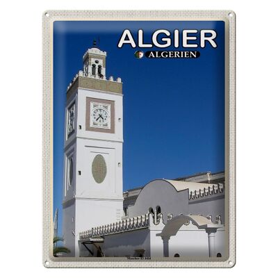 Plaque en tôle Voyage 30x40cm Alger Algérie Mosquée El Jdid