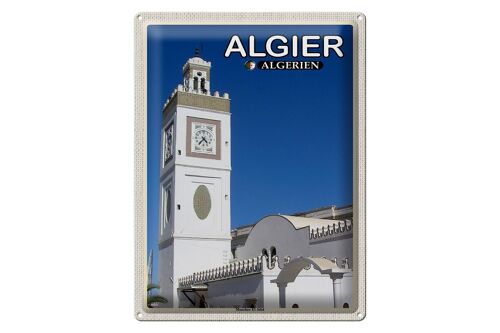 Blechschild Reise 30x40cm Algier Algerien Moschee El Jdid