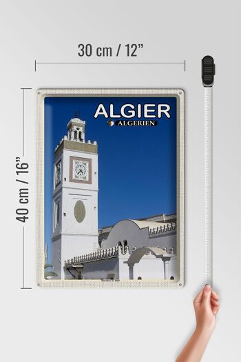 Plaque en tôle Voyage 30x40cm Alger Algérie Mosquée El Jdid 4