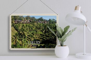 Panneau en étain voyage 40x30cm, terrasses de riz Ubud Bali Tegalalang 3