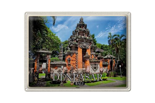 Blechschild Reise 40x30cm Bali DENPASAR Tempel Geschenk
