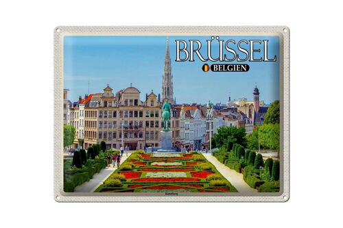 Blechschild Reise 40x30cm Brüssel Belgien Kunstberg Geschenk