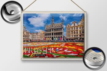 Plaque en tôle Voyage 40x30cm Bruxelles Belgique Grand Place 2