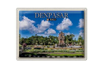Panneau en étain voyage 40x30cm, décoration murale du complexe du temple DENPASAR Bali 1