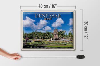 Panneau en étain voyage 40x30cm, décoration murale du complexe du temple DENPASAR Bali 4