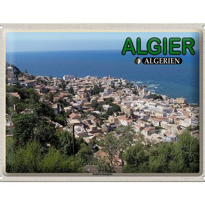 Targa in metallo da viaggio 40x30 cm Algeri Algeria quartiere Bologhine