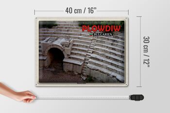 Panneau en étain voyage 40x30cm, stade romain de Plovdiv, bulgarie 4