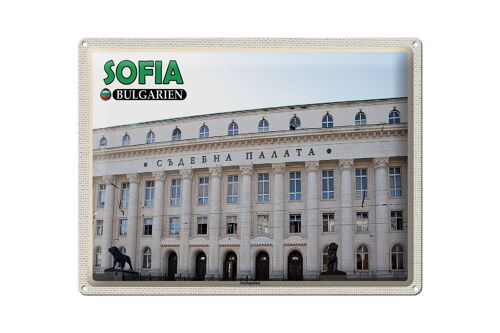 Blechschild Reise 40x30cm Sofia Bulgarien Justizpalast