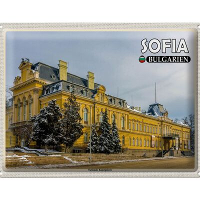 Targa in metallo da viaggio 40x30 cm Galleria d'arte Sofia Bulgaria