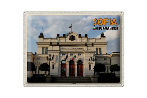 Blechschild Reise 40x30cm Sofia Bulgarien Parlament Geschenk