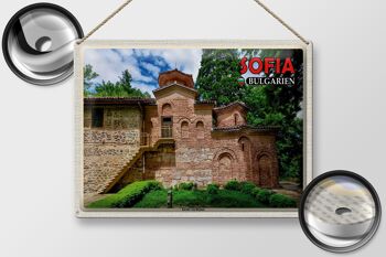 Panneau de voyage en étain, 40x30cm, Sofia, Bulgarie, église de Bojana 2