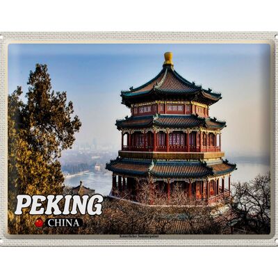 Cartel de chapa de viaje, 40x30cm, Palacio Imperial de Verano de Pekín, China