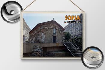 Panneau de voyage en étain, 40x30cm, Sofia, bulgarie, Sv Petka, église enterrée 2