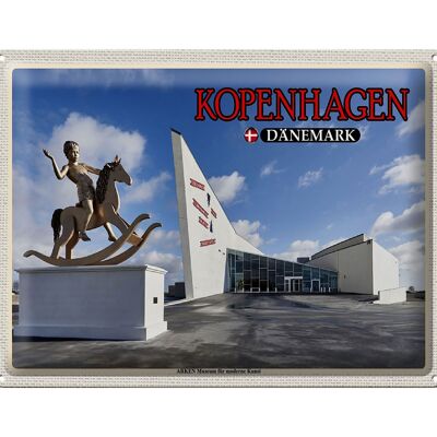 Cartel de chapa viaje 40x30cm Copenhague Dinamarca Museo ARKEN