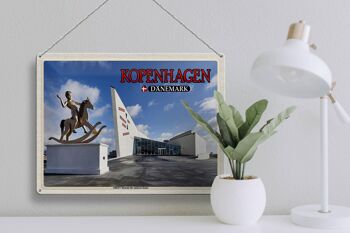 Plaque en tôle voyage 40x30cm Copenhague Danemark ARKEN Museum 3