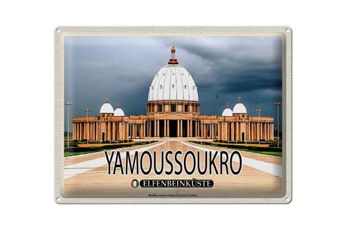 Blechschild Reise 40x30cm Yamoussoukro Elfenbeinküste Basilika